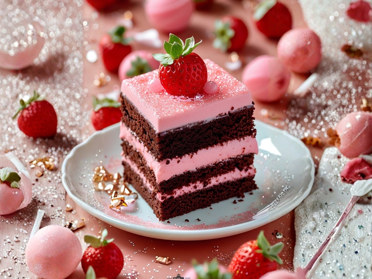Strawberry Chocolate Mousse Cake